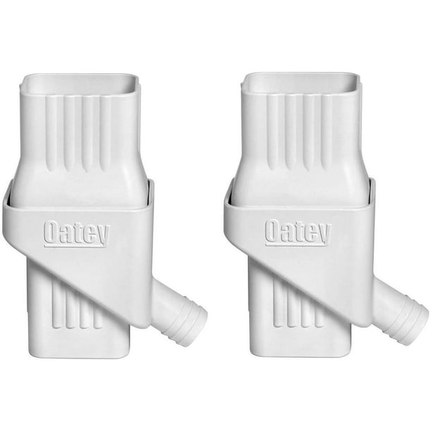 Oatey 14209 UV-Resistant PVC Plastic White Rainwater Collection System 